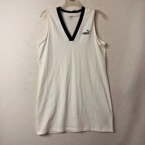 PUMA dress Women's L court shift navy blue white‎ tenniscore athleisure NWT